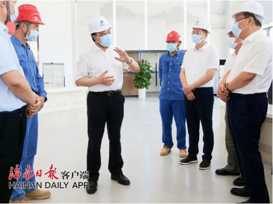 歡迎海南省省委常委，省委副書記，省長(zhǎng)馮飛蒞臨馳大幕墻公司承接的洋浦華能幕墻項(xiàng)目視察